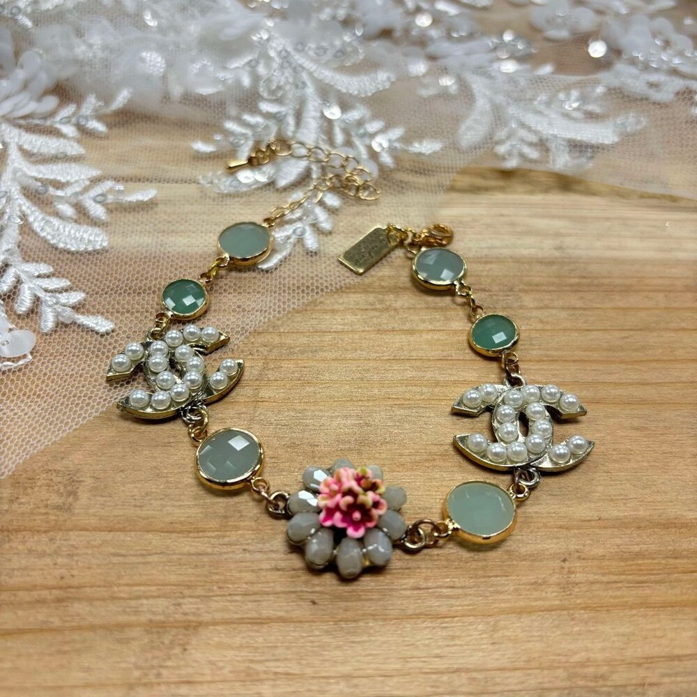 Upcycled Pearl Chanel Bracelet